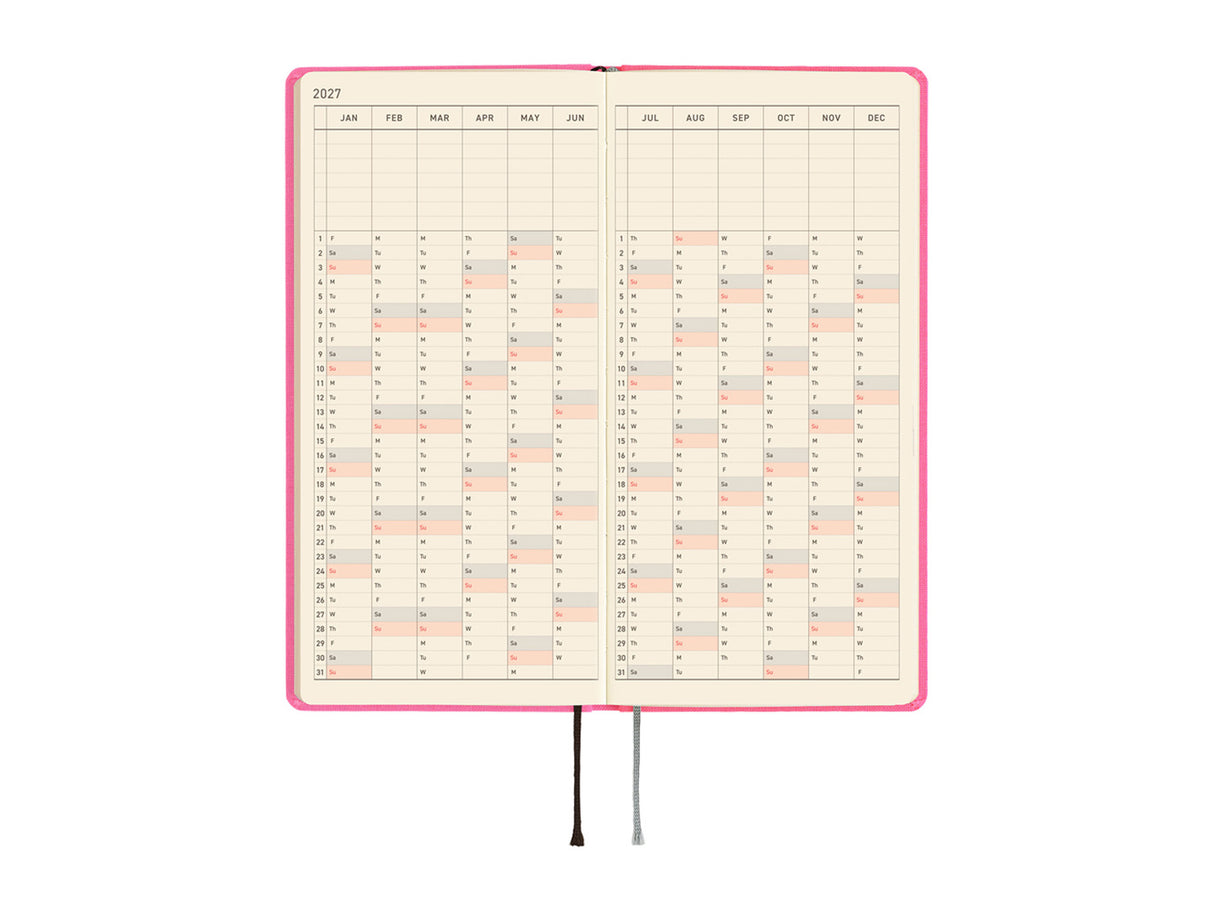 Hobonichi Techo Weeks 2027 - Colors: Pink Sapphire