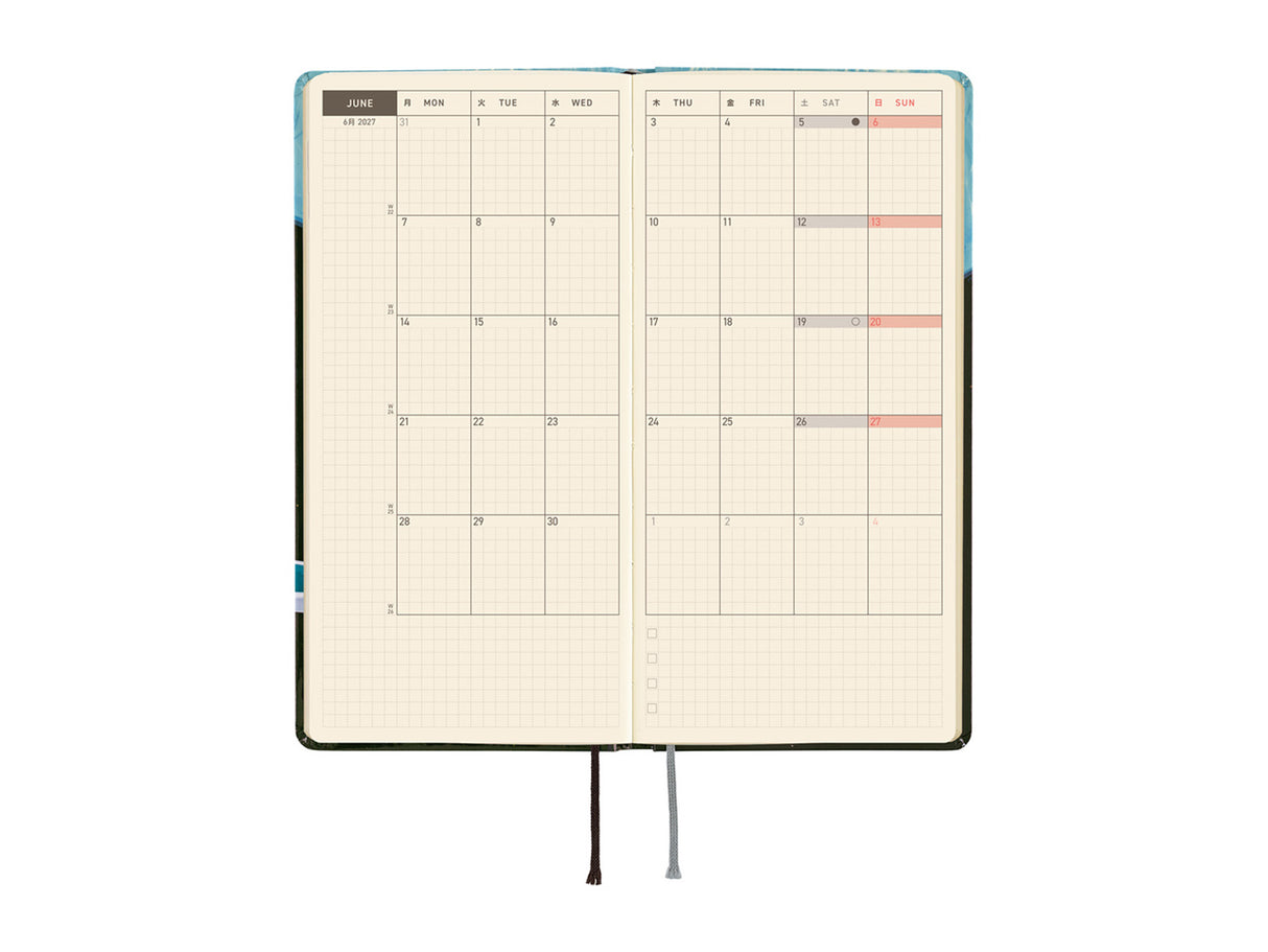 Hobonichi Techo Weeks 2027 - Hiroko Kubota: Meteor Shower in the Light Blue Forest
