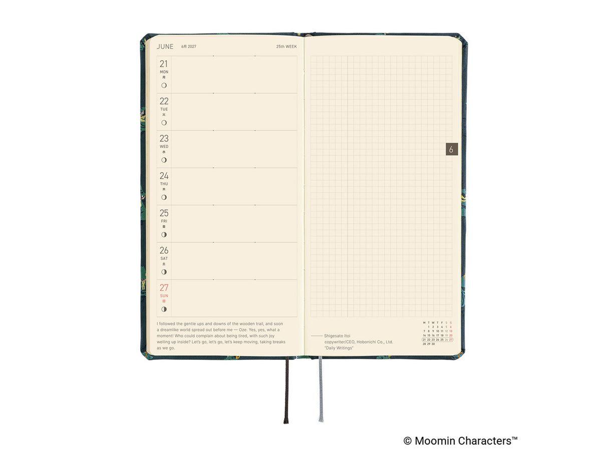 Hobonichi Techo Weeks 2027 - Moomin: A Day in the Life of Snufkin