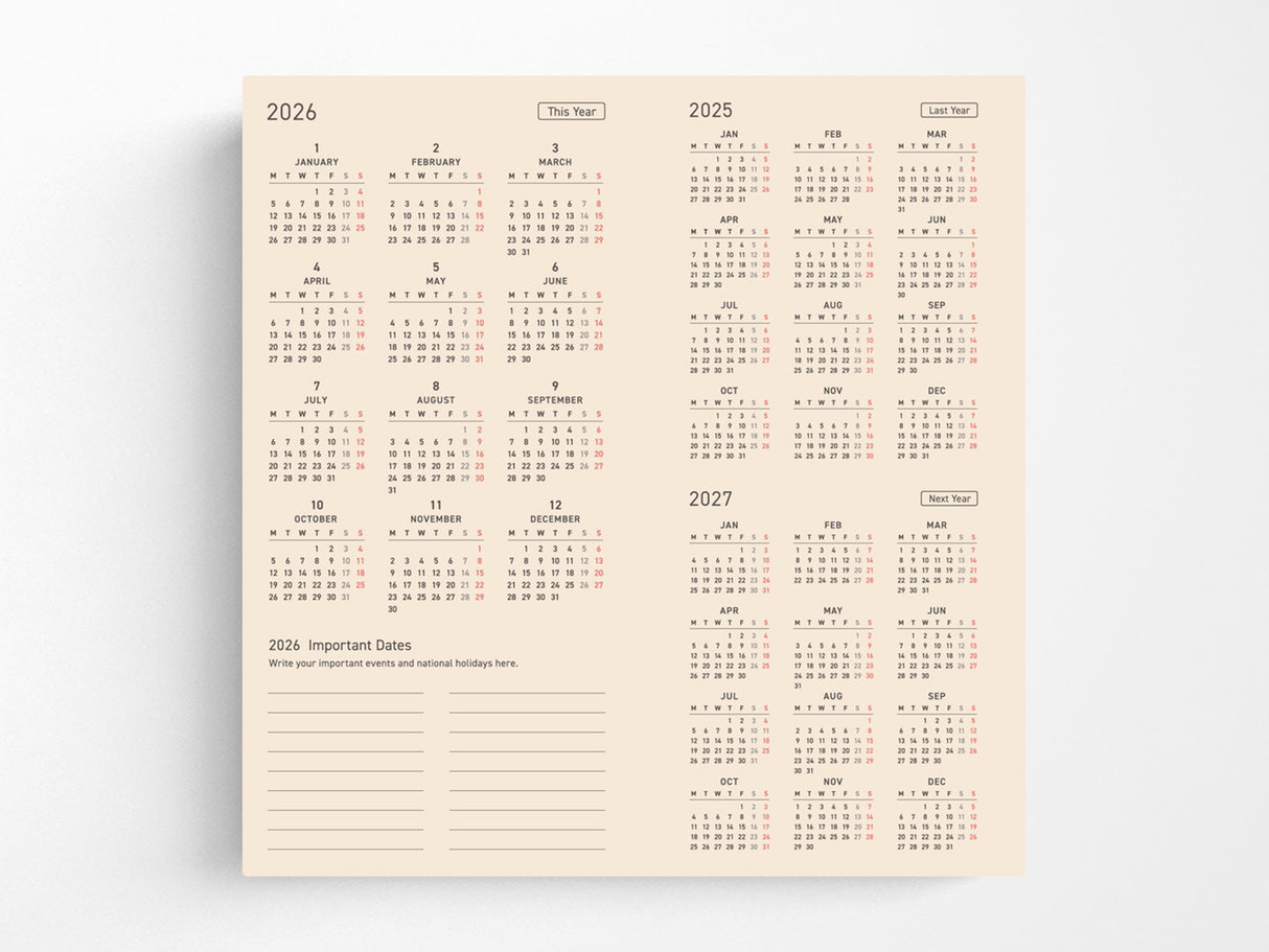 Hobonichi Techo Weeks 2027 - Shirt Fabric: Graph Plaid