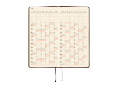 Hobonichi Techo Weeks 2027 - Smooth: Cafe au Lait