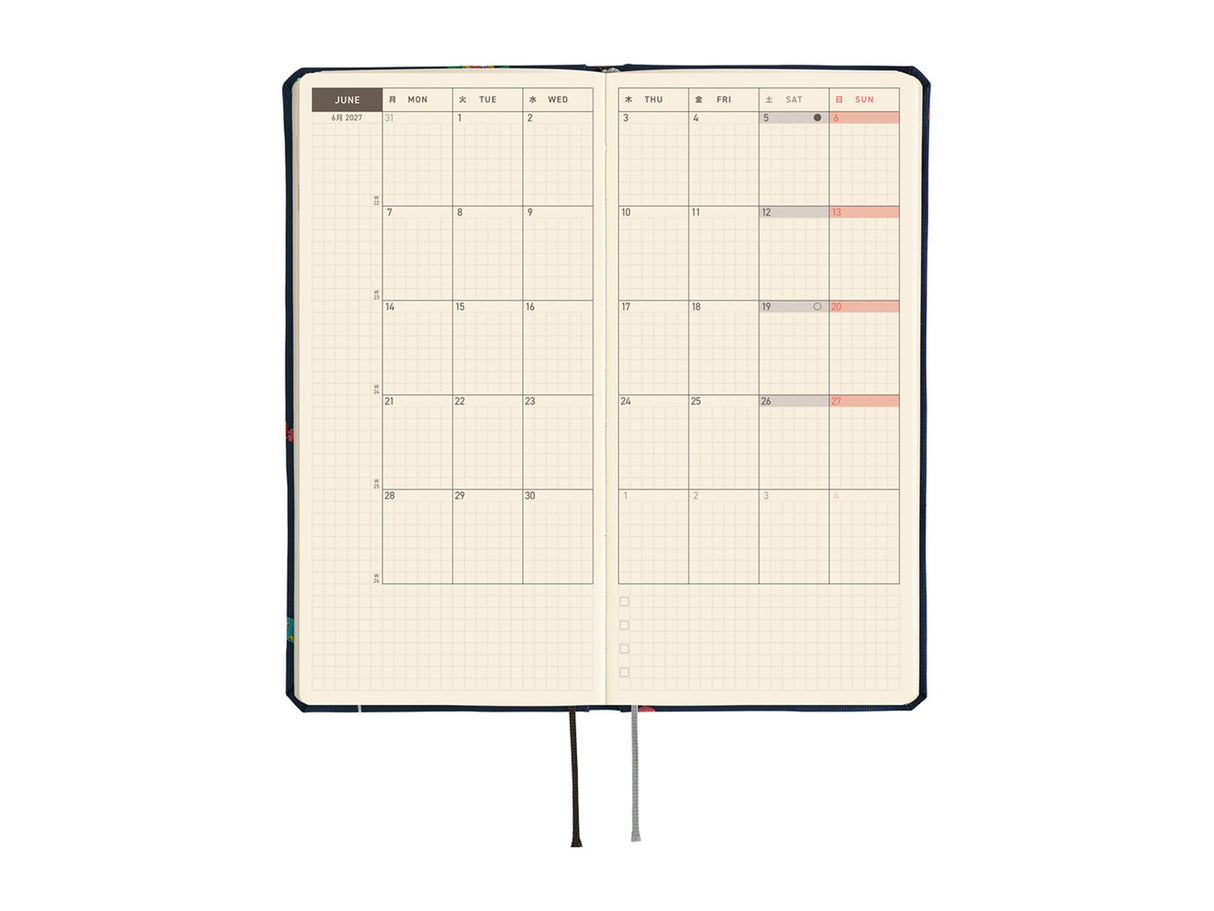 Hobonichi Techo Weeks Mega 2027 - Bow & Tie: Candy Dream