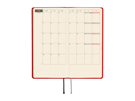 Hobonichi Techo Weeks Mega 2027 - Colors: Poppy Red