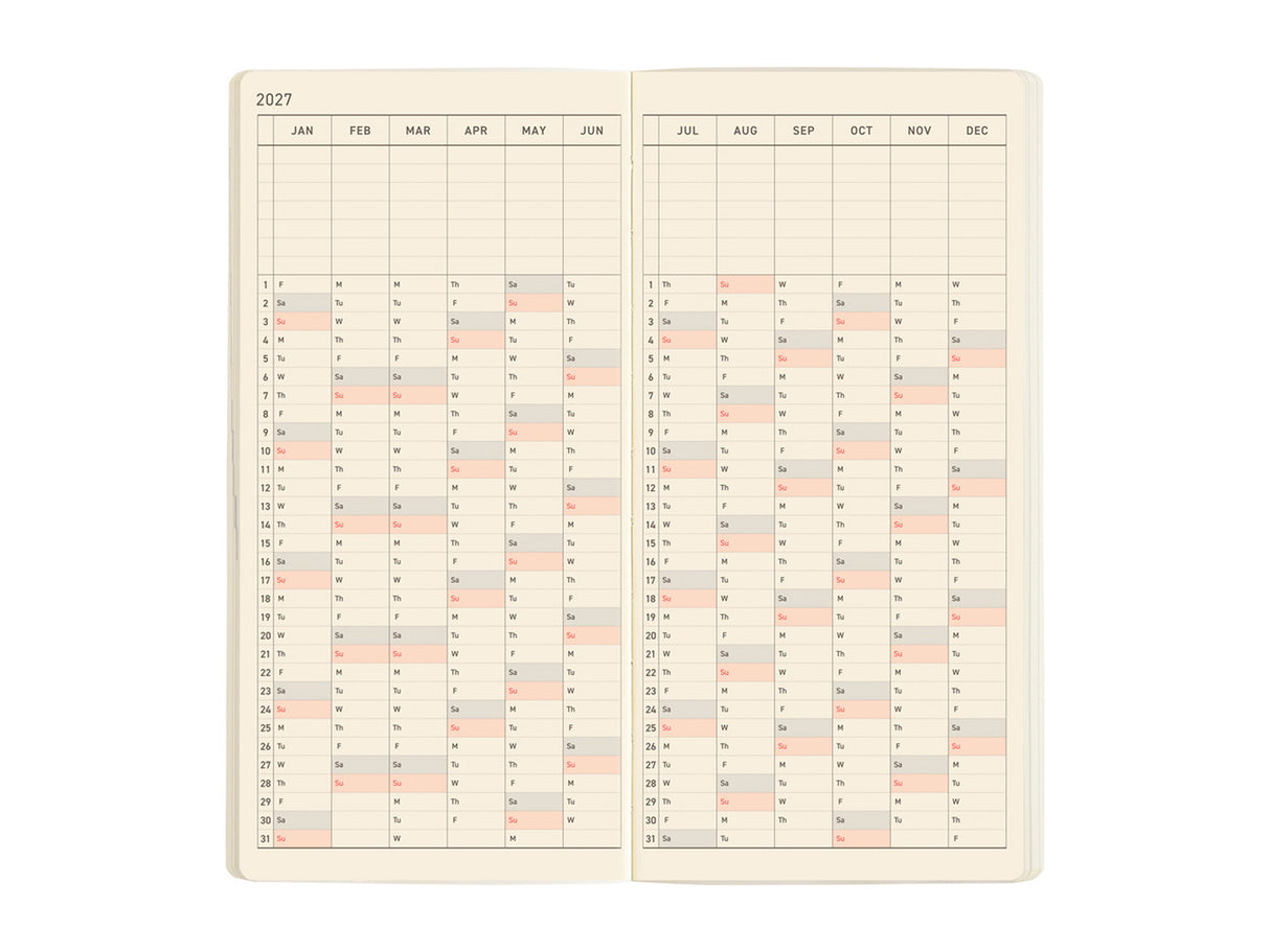 Hobonichi Techo Weeks Mega 2027 - Sneaker: Mandarin Orange