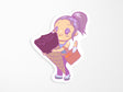 Ice Cream For Dinner Die-Cut Holographic Vinyl Sticker