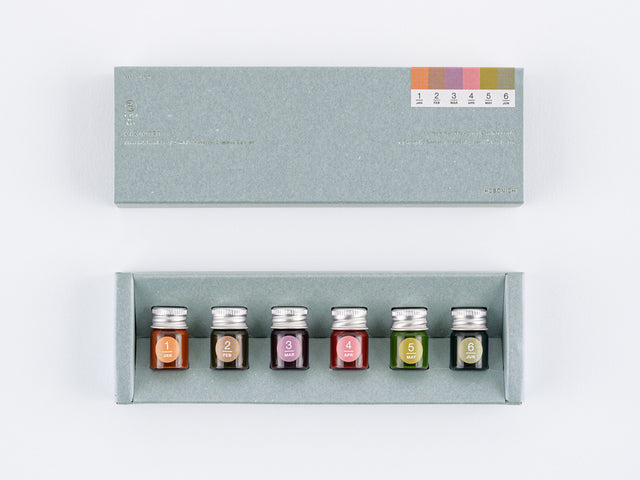Kakimori x TSUKI no IRO: Mini Ink Bottle Set (Jan-Jun)