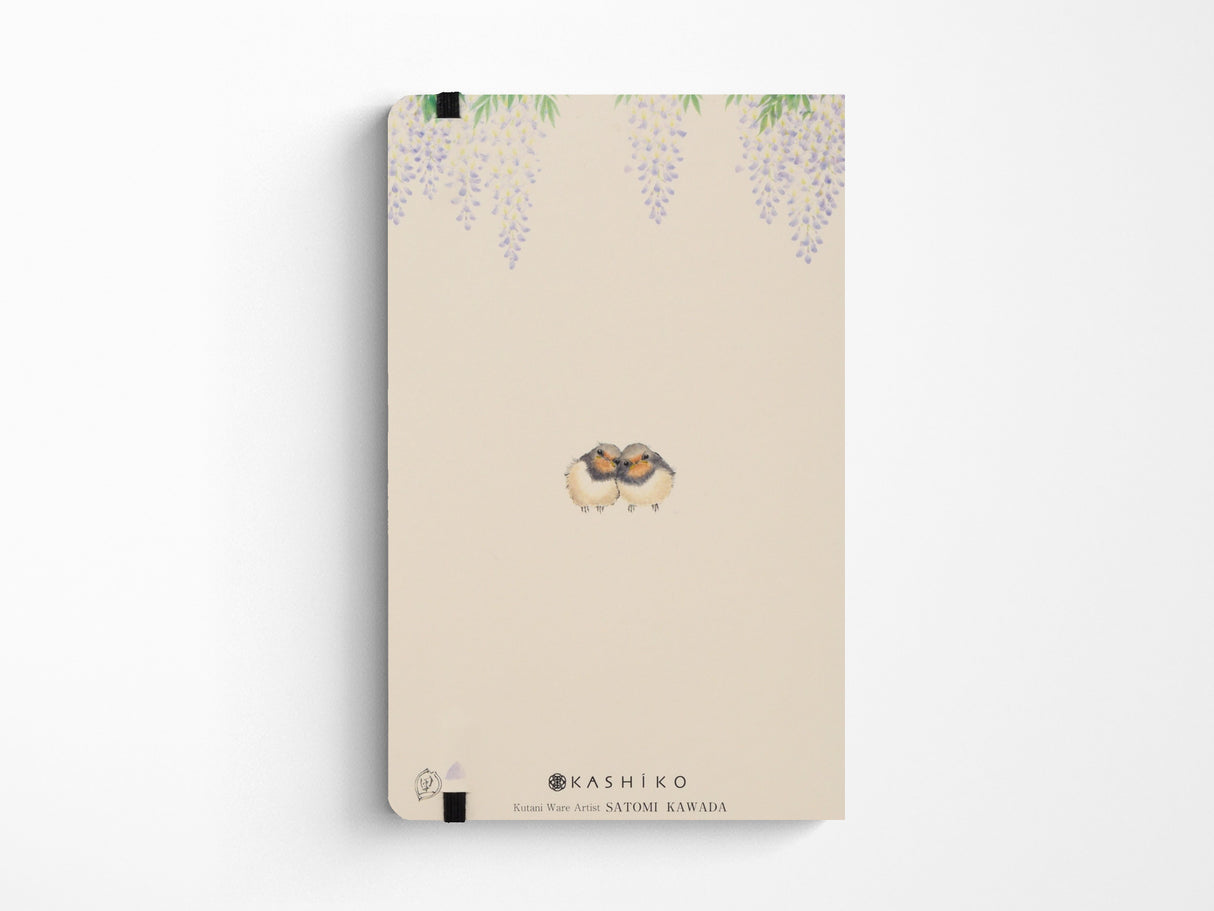 Kashiko Japan Artist Notebook - Wisteria and Swallow
