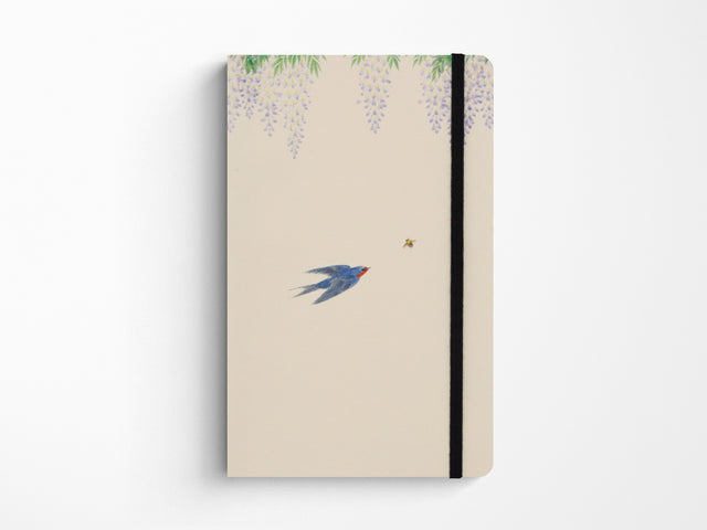Kashiko Japan Artist Notebook - Wisteria and Swallow