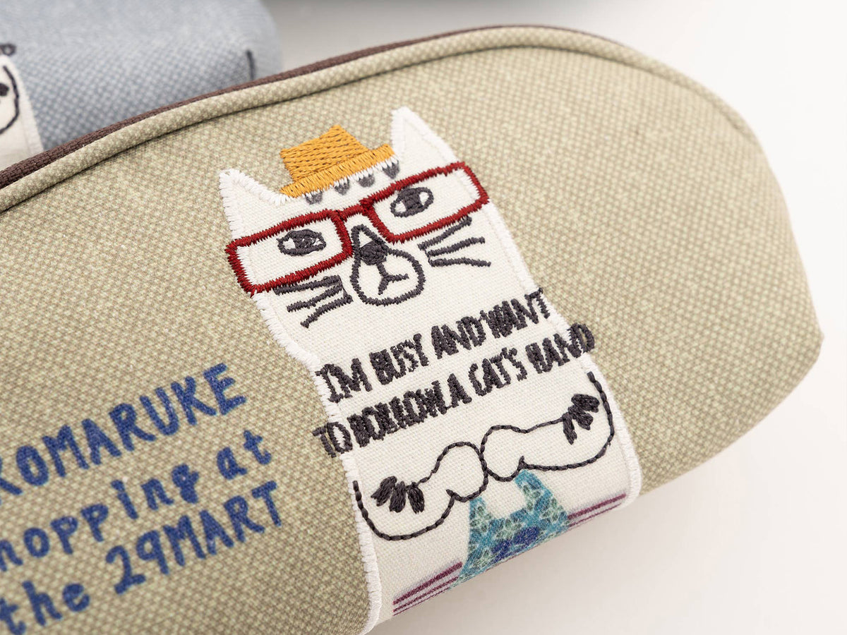 Kusuguru Japan Nekomaruke Zipper Pencil Case