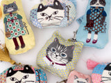 Kusuguru Japan Puffy Cat Keychain