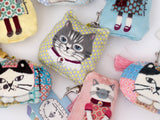 Kusuguru Japan Puffy Cat Keychain