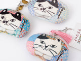 Kusuguru Japan Puffy Cat Keychain
