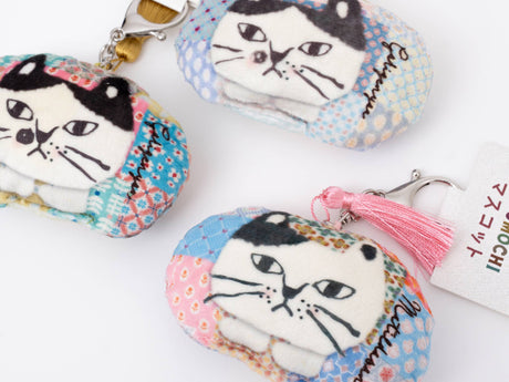 Kusuguru Japan Puffy Cat Keychain