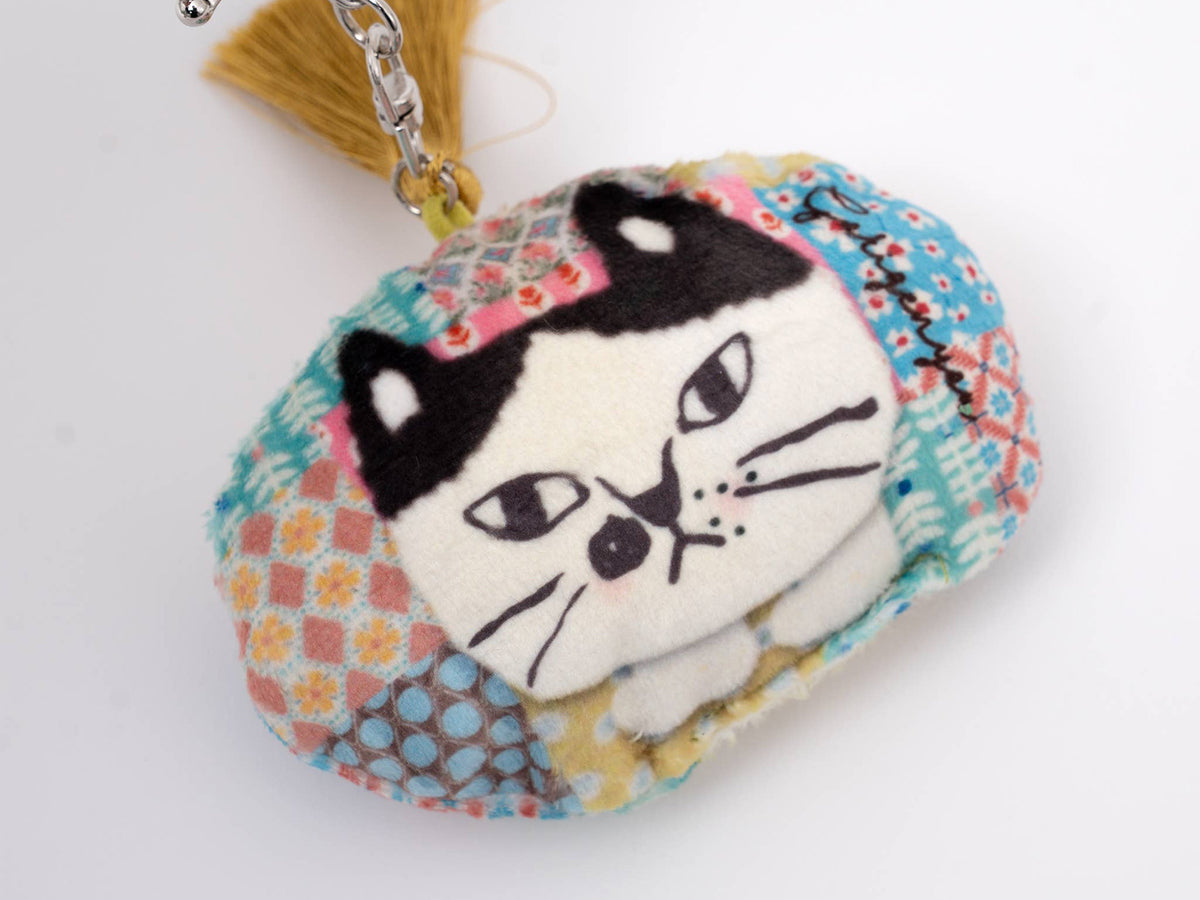 Kusuguru Japan Puffy Cat Keychain
