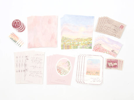 Landscape Flake Stickers - Rosy Cloud