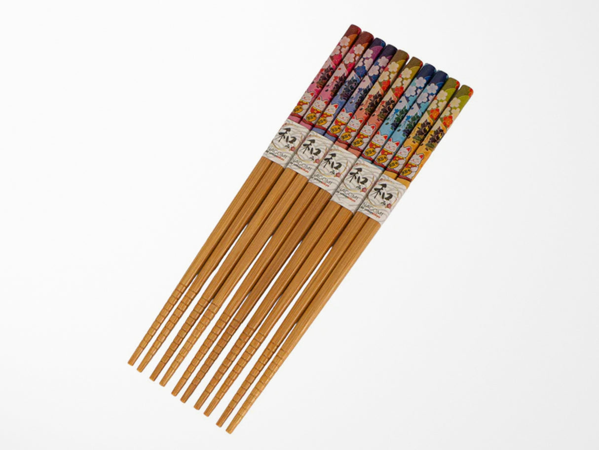 Lucky Sakura Cherry Blossom Chopsticks - Set of 5 Pair