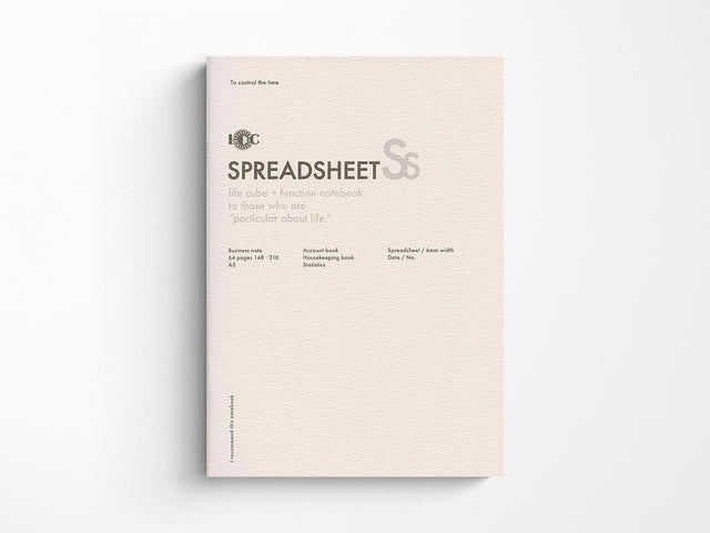Luddite A5 Notebook - Spreadsheet