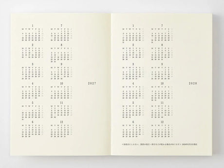 MD Notebook Monthly Diary A6 2027
