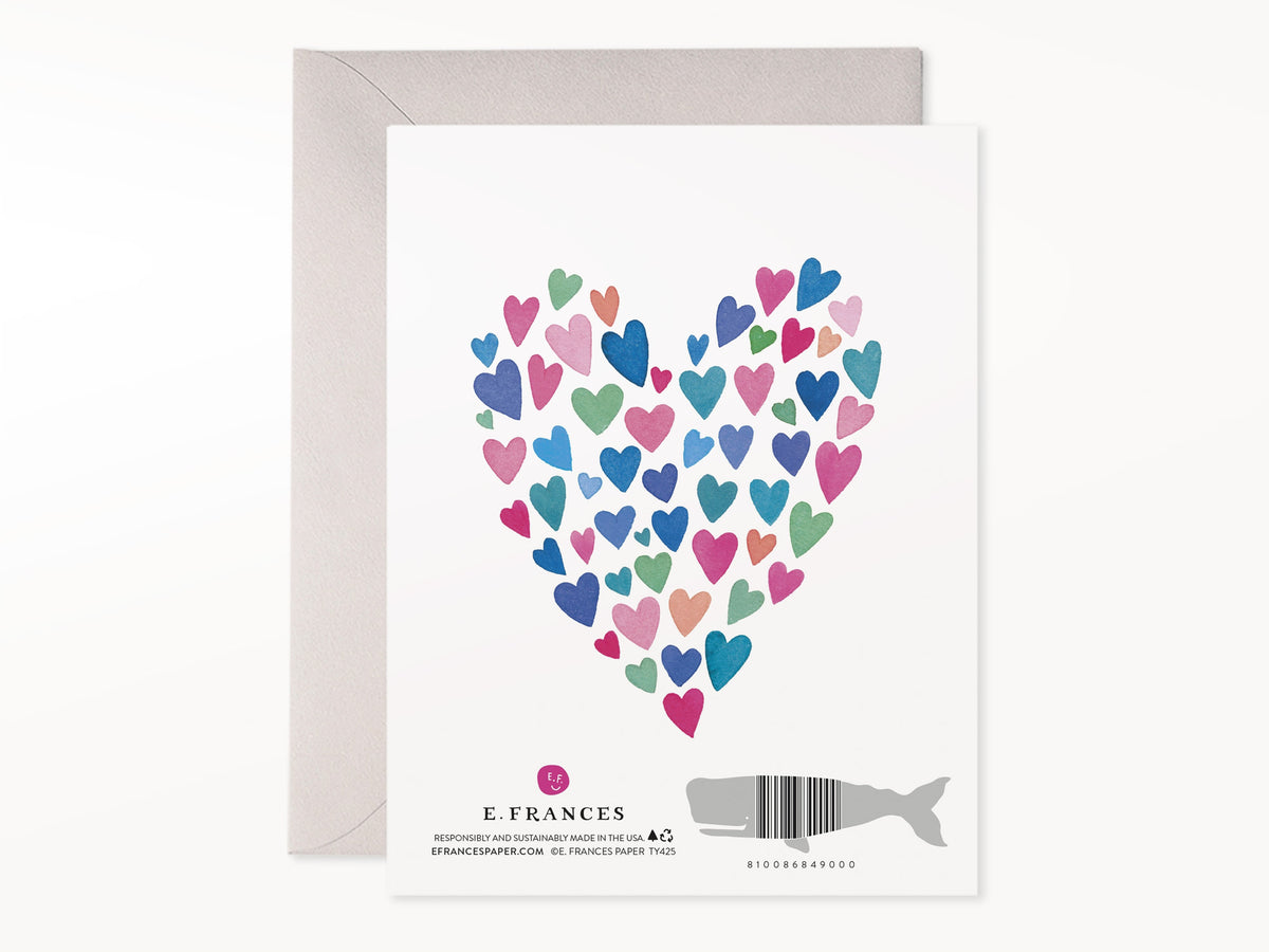 Many Hearts Thank You Greeting Cards Box of 6