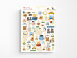 Mariko Fukuoka Sticker Sheet - Let's Go On A Trip