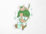 Matcha Cutie Holographic Vinyl Sticker