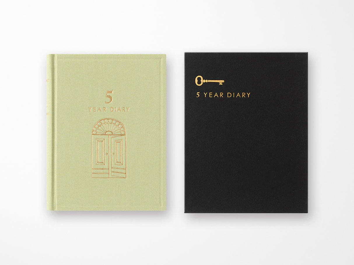 Midori 5 Year Diary Mini Gate - Light Green