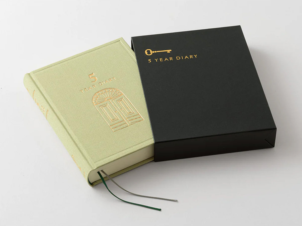 Midori 5 Year Diary Mini Gate - Light Green
