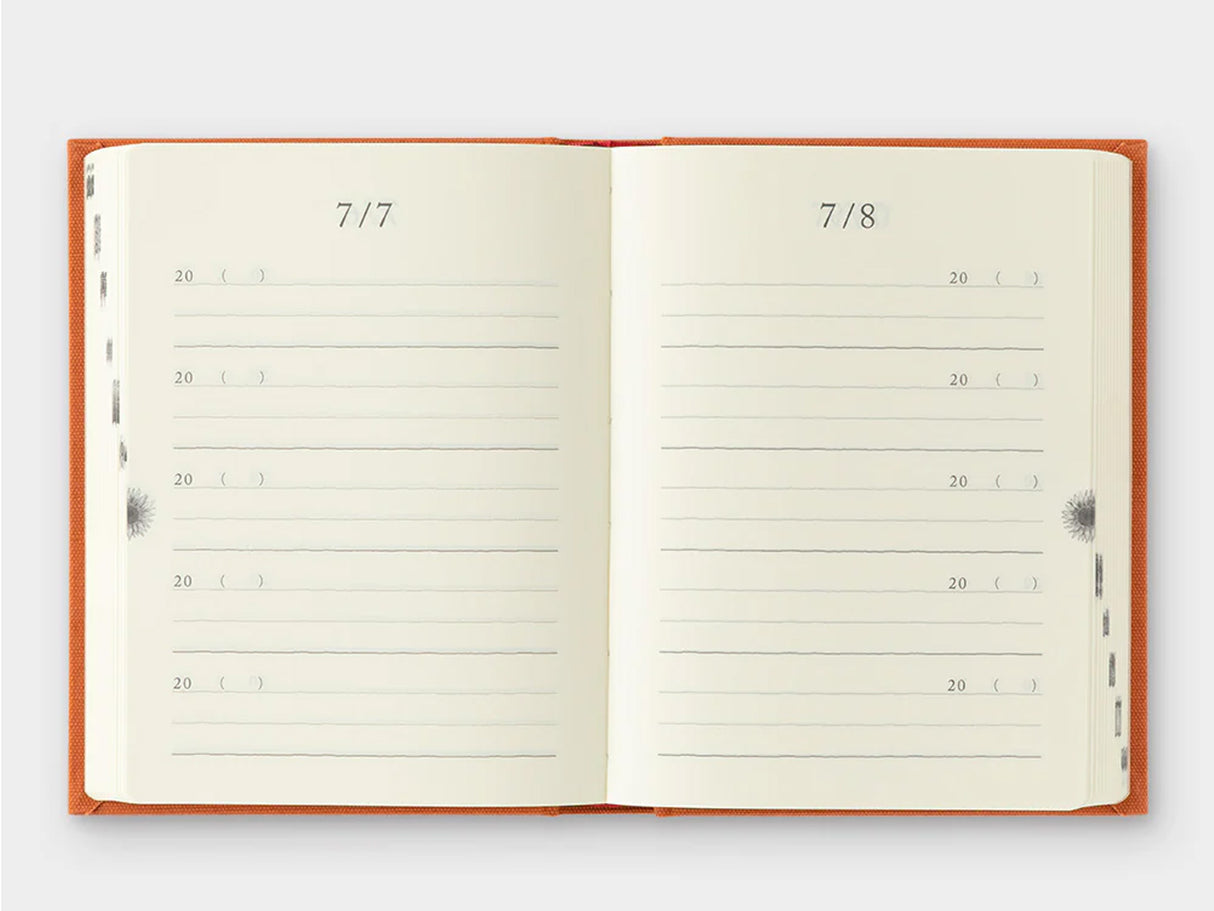 Midori 5 Year Diary Mini Gate - Red