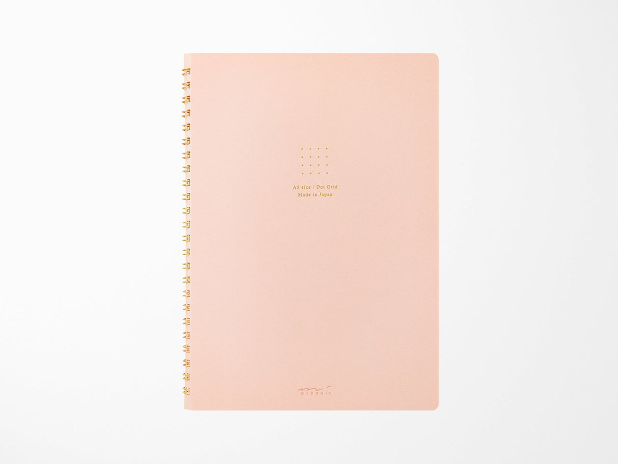 Midori A5 Ring Color Notebook - Dot Grid