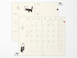 Midori Book Style Diary 2027 - Beige Cat