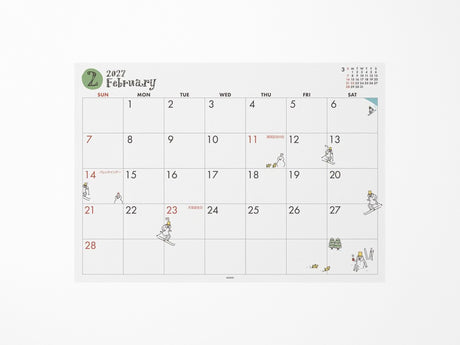 Midori Desk Calendar 2027 - A4 Ojisan