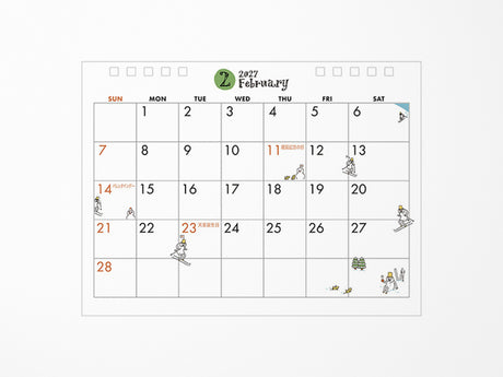 Midori Desk Calendar 2027 - Medium Ojisan