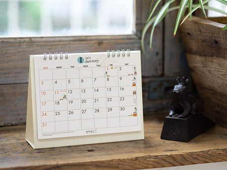 Midori Desk Calendar 2027 - Medium Ojisan