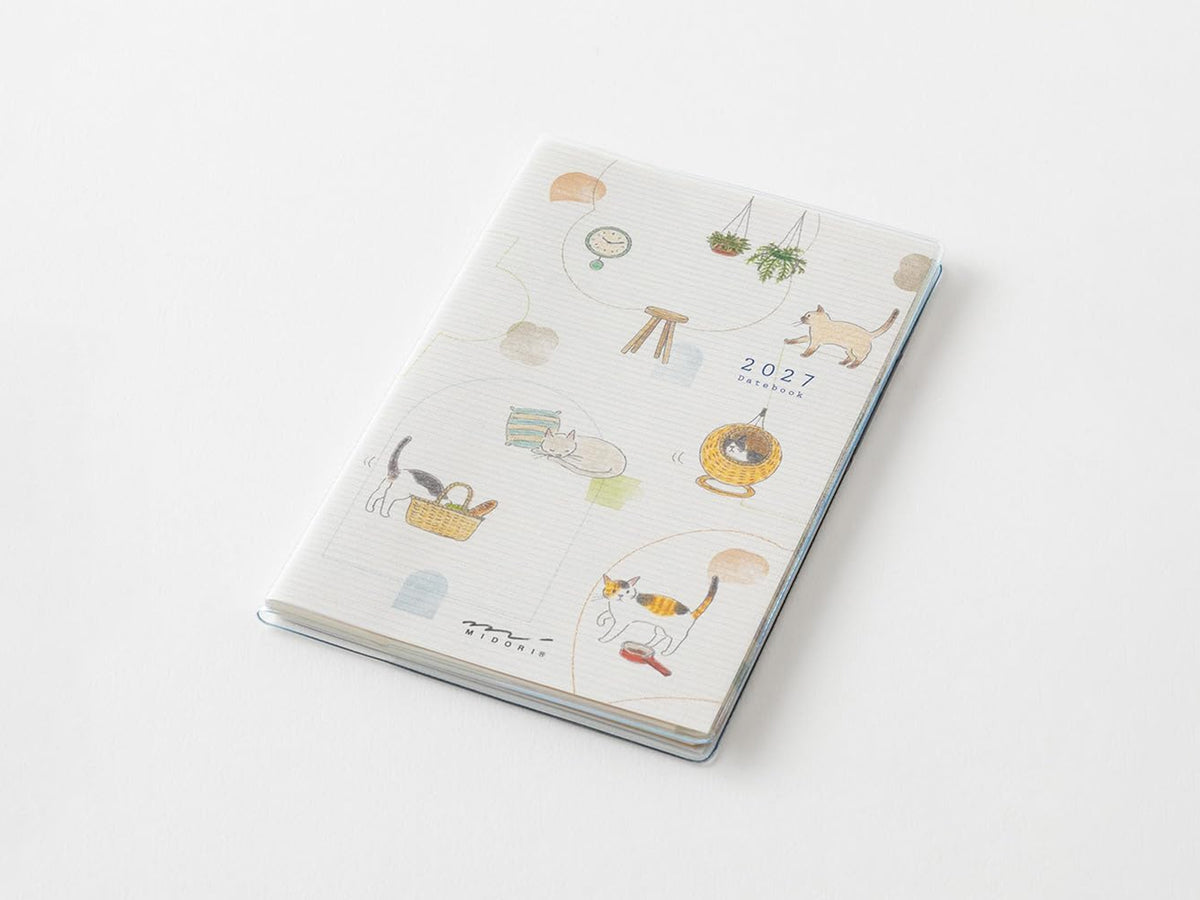 Midori Pocket Diary Mini Cat 2027