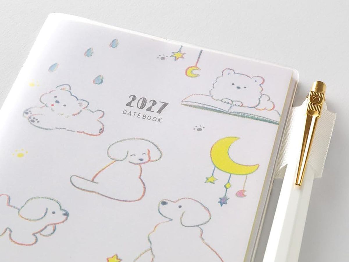 Midori Pocket Diary Slim Dog 2027
