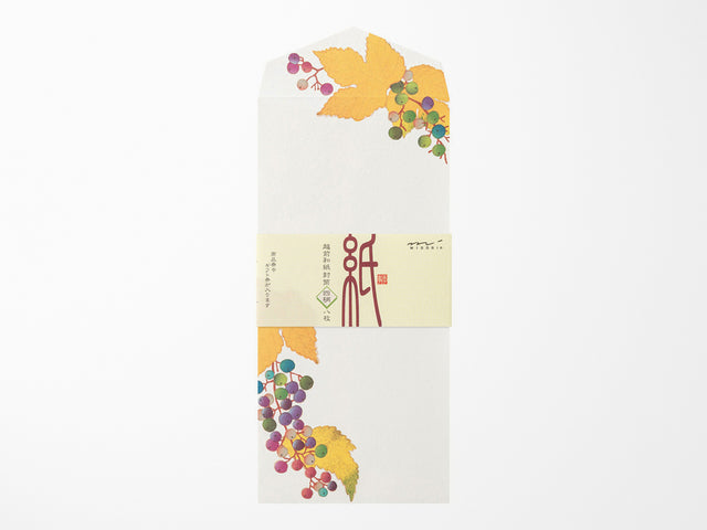 Midori Seasonal Envelopes - 034 Four Designs Autumn Fruits