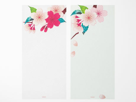 Midori Seasonal Memo Letter Pad - 601 Silk Printing Cherry Blossom