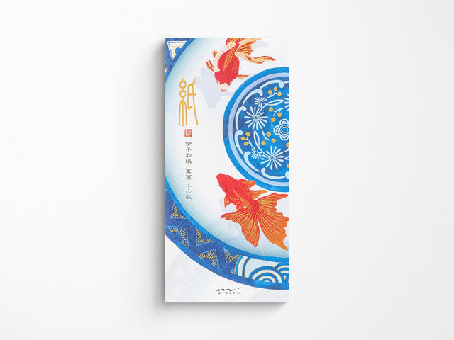 Midori Seasonal Memo Letter Pad - 607 Silk-Printing Goldfish S2
