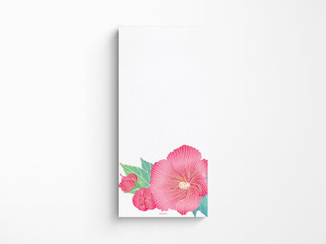 Midori Seasonal Memo Letter Pad - 608 Silk-Printing Hibiscus