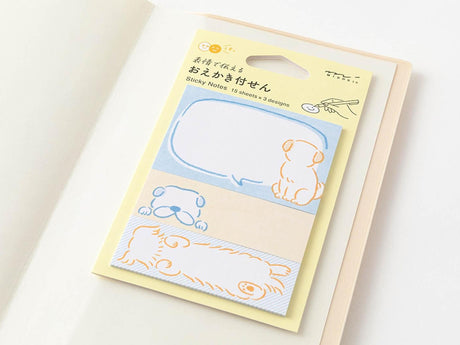 Midori Sticky Notes - Drawing Dog