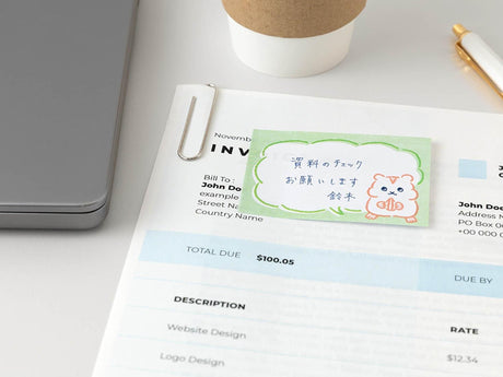 Midori Sticky Notes - Drawing Hamster