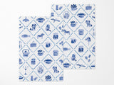 Midori Yuru Log Notebook B6 - Blue Nordic