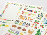 Midori Yuru Log Sticker 2 Sheets - Scandinavia
