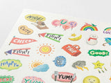 Midori Yuru Log Sticker Sheet - Feeling