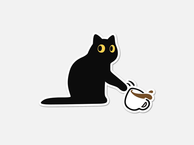 Mischievous Cat Vinyl Sticker