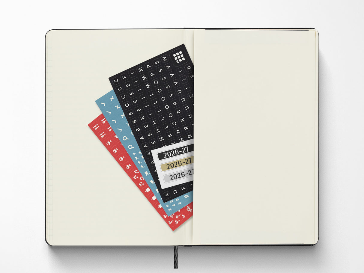 Moleskine 18 Month 2026-2027 Weekly Horizontal Planner - Black Hardcover
