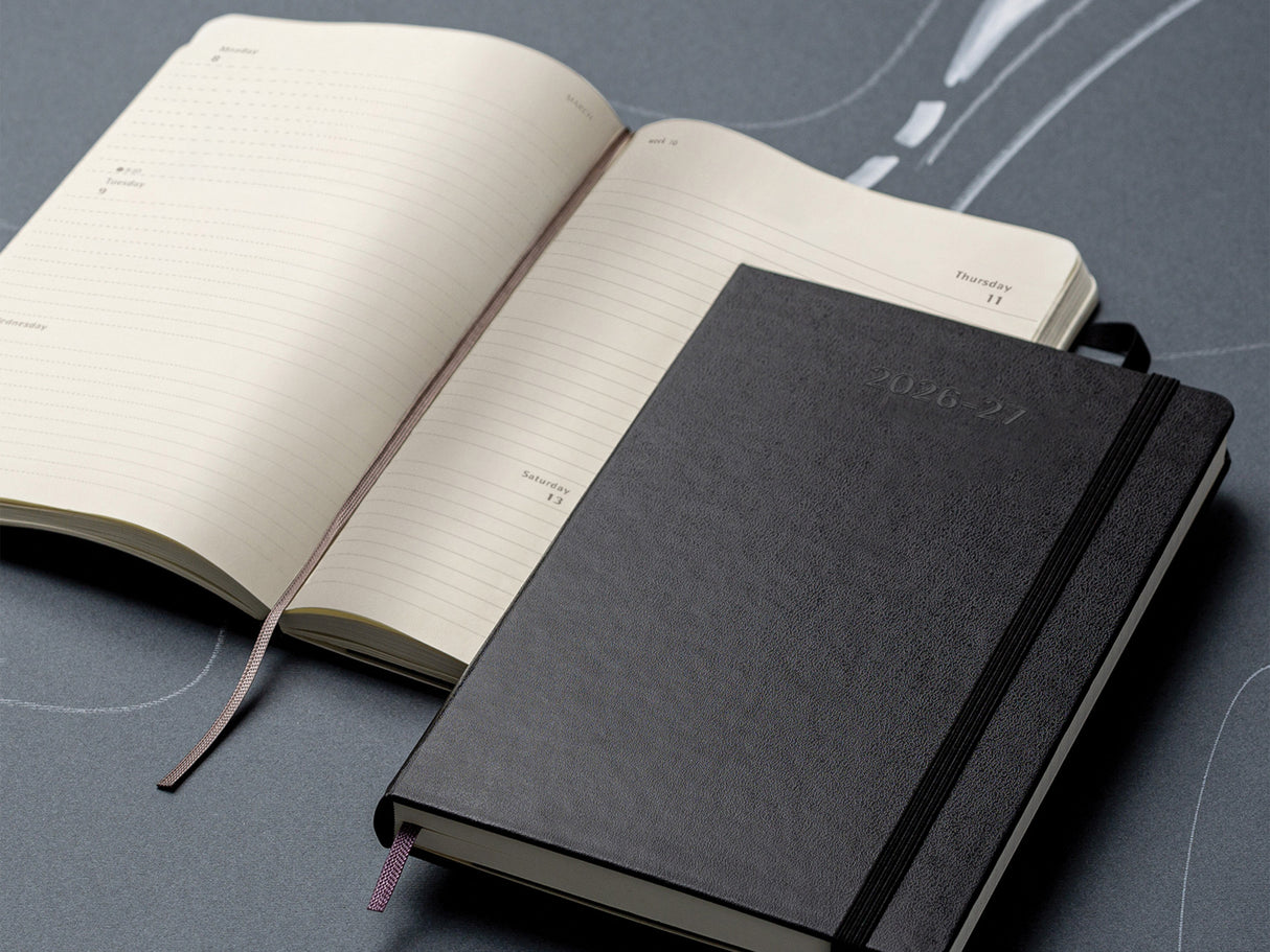 Moleskine 18 Month 2026-2027 Weekly Planner - Black Hardcover
