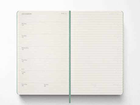 Moleskine 18 Month 2026-2027 Weekly Planner - Sage Green Hardcover