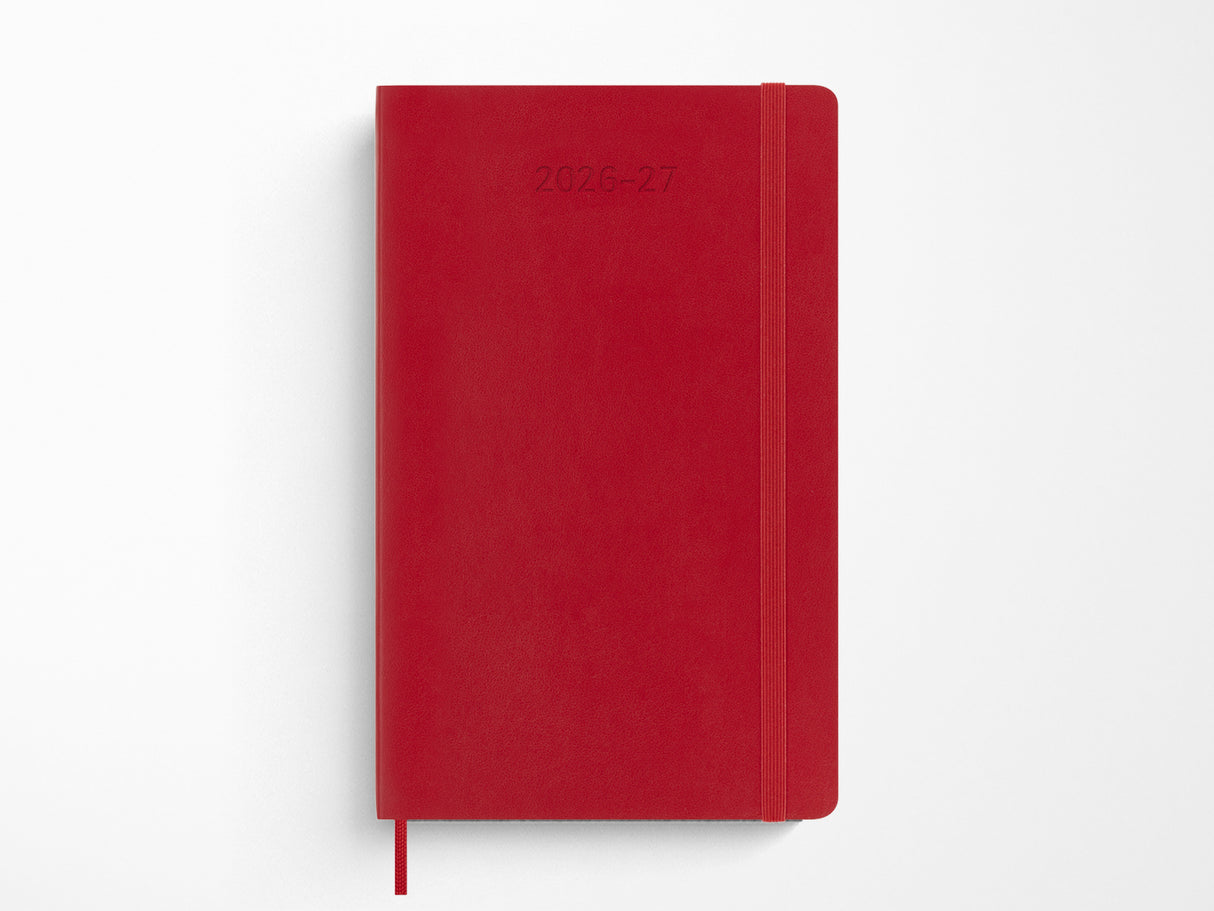 Moleskine 18 Month 2026-2027 Weekly Planner - Scarlet Red Soft Cover