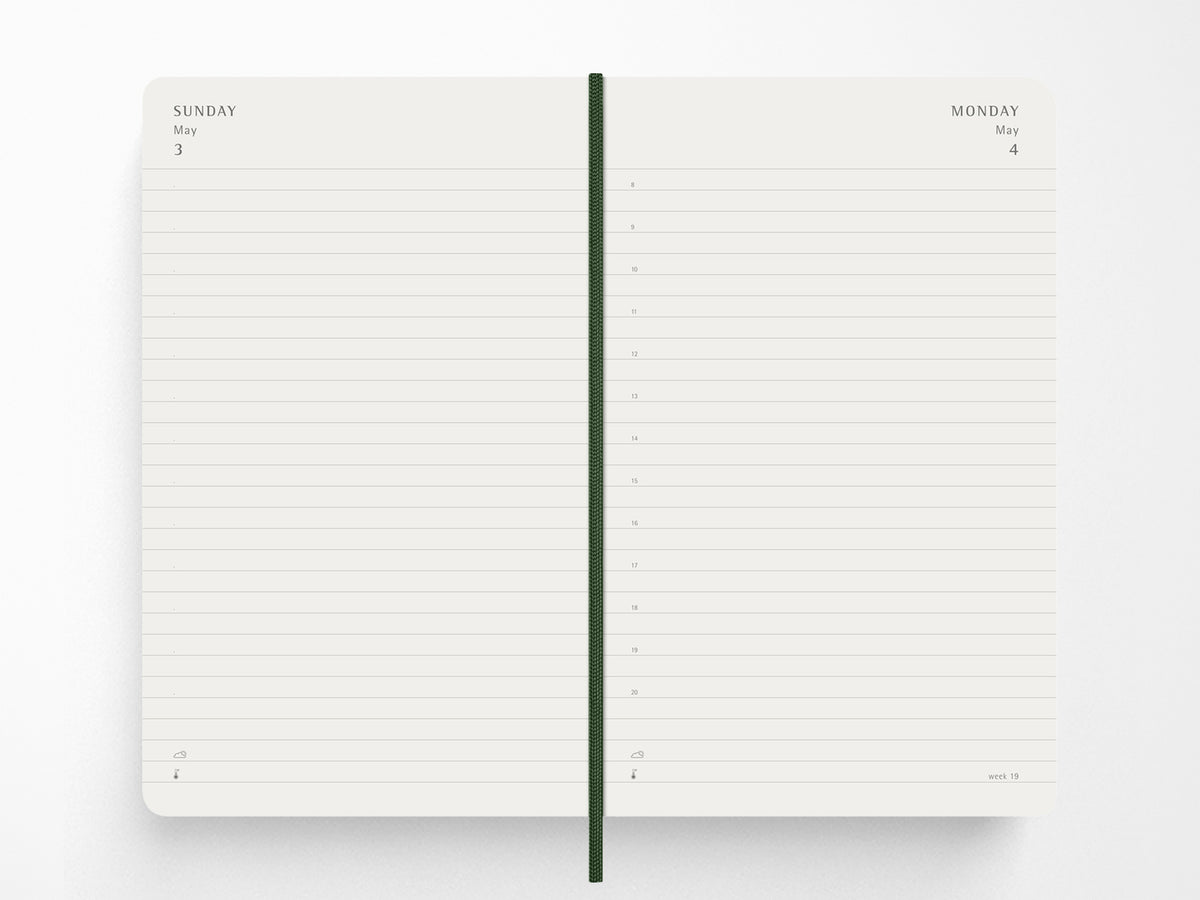 Moleskine 2027 Daily Planner - Myrtle Green Soft Cover